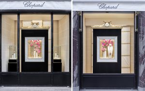 William Amor, upcycling artist, window displays Chopard store Vendôme, may 2024, Paris. © Jean-Jacques Pallot